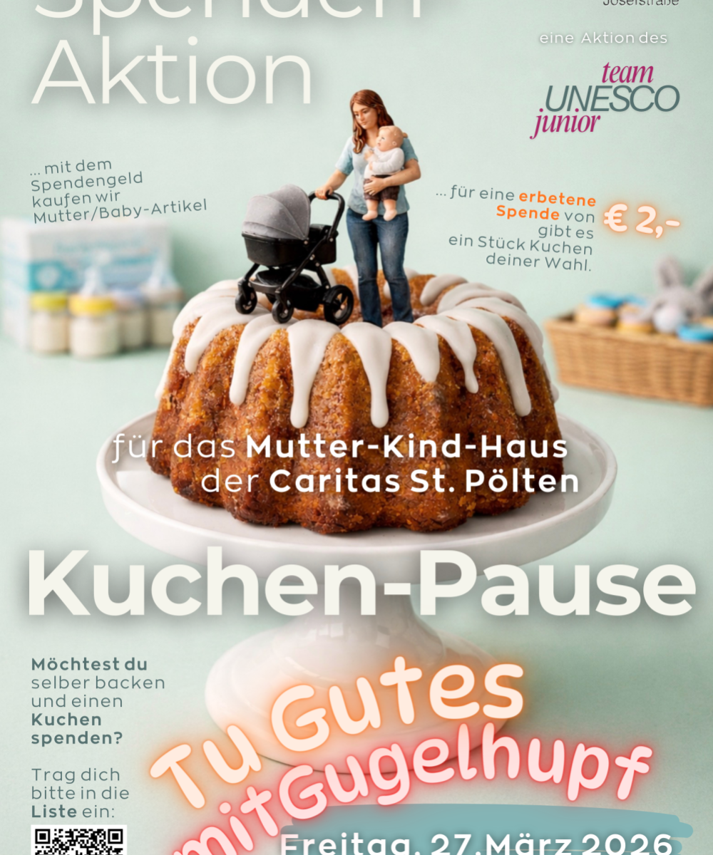 Foto: Plakat UNESCO-Juniors Kuchen-Pause