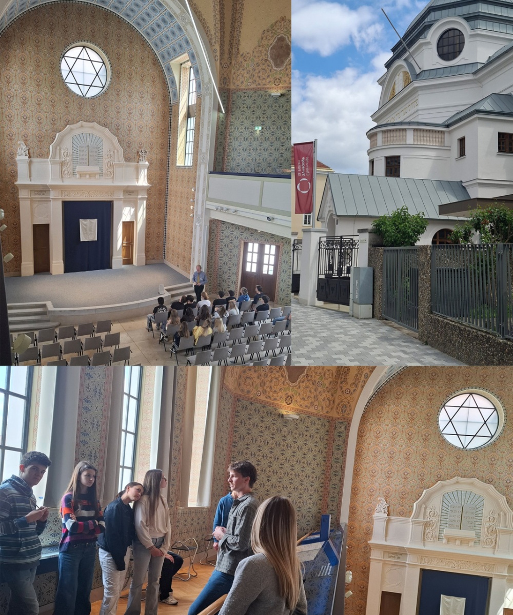Foto: Collage 6. Klassen in der ehemaligen Synagoge