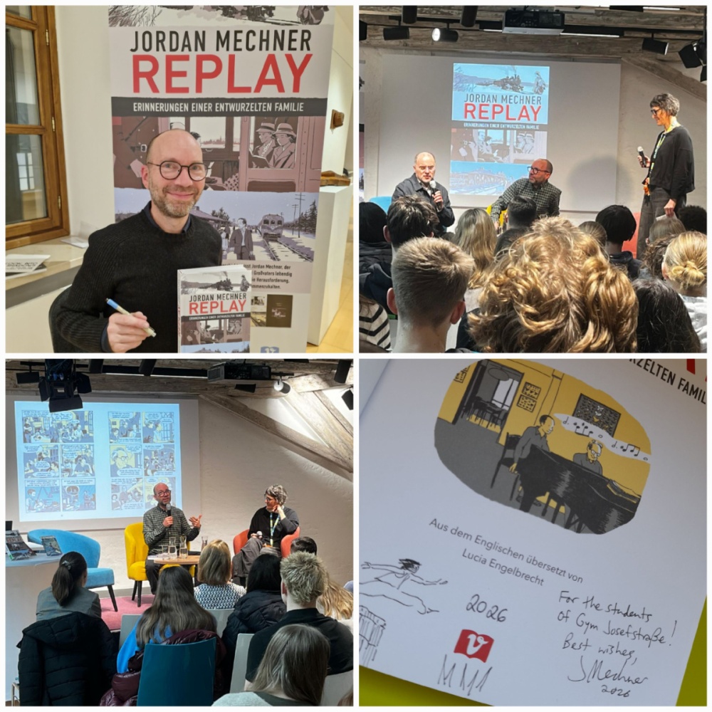 Foto: Collage der Lesung mit Jordan Mechner