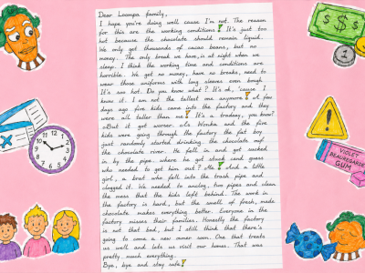 Foto: Oompa Loompa letter to Charlie