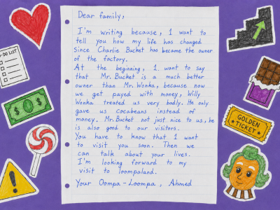Foto: Oompa Loompa letter to Charlie