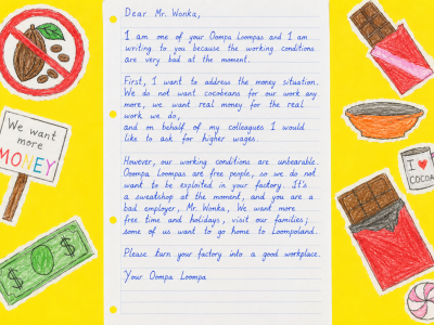 Foto: Oompa Loompa letter to Charlie