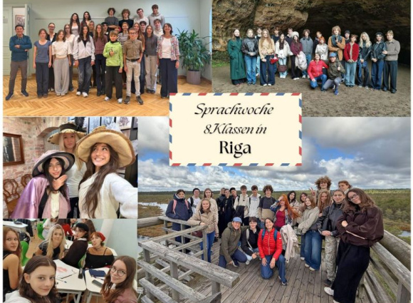Teaserbild: Collage mit 5 Fotos der Russisch-Sprachwoche in Riga