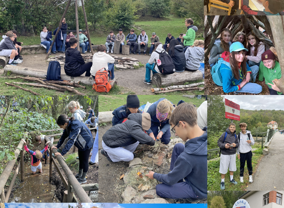 Foto: Collage mit 8 Bildern der NAWI-Projektwoche in Raabs