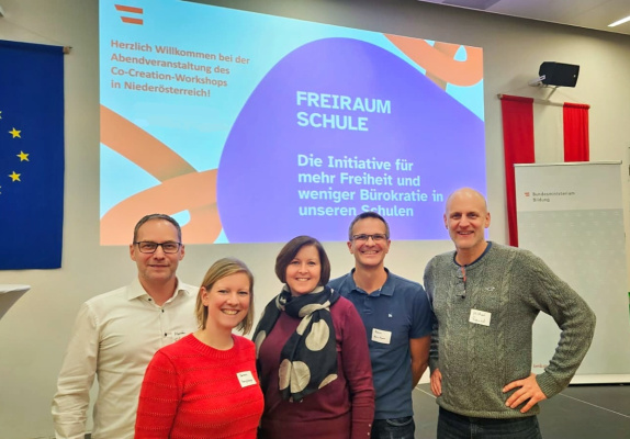 Foto: Gym Josefstraße bei  der Initiative "Freiraum Schule"
