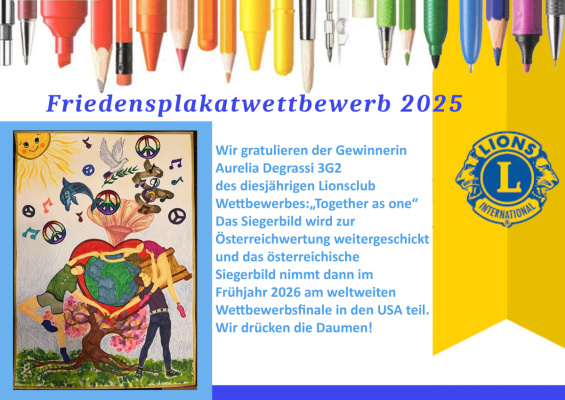 Foto: Gratulation zum Friedensplakat