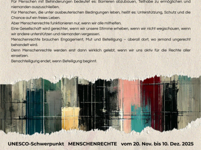 Foto: UNESCO-Plakat Menschenrechte