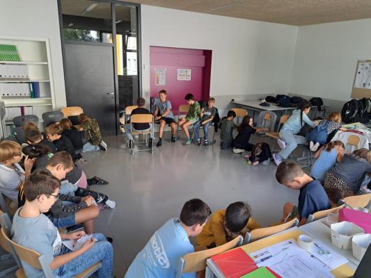Foto im Klassenraum
