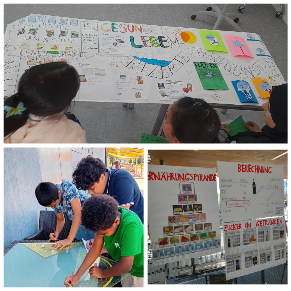 Collage mit drei Fotos der Sommerschule  2025