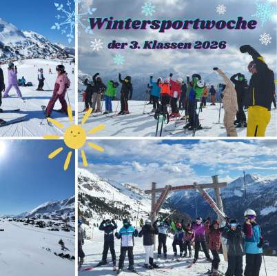 Foto: Collage Wintersportwoche 3. Klassen